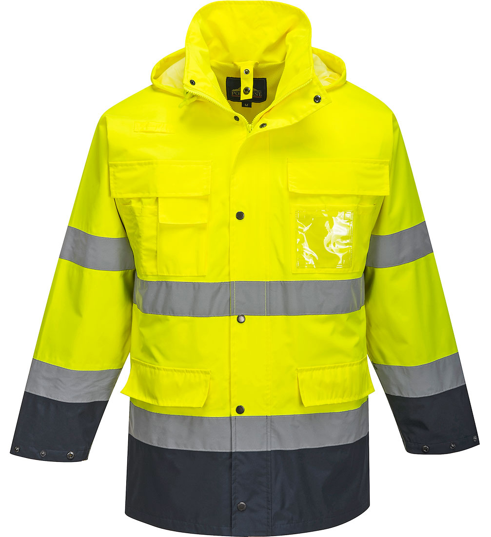Portwest S162 HI-VIS LITE Reflexná bunda 3v1 S, Fluorescenčno žltá-Námornícka modrá