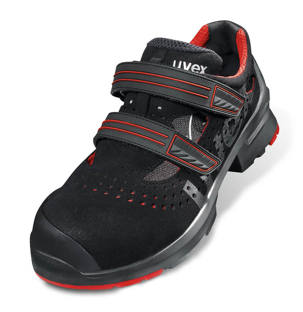 Uvex 8536 S1P SRC Bezpečnostné sandále Čierna-Červená, 35