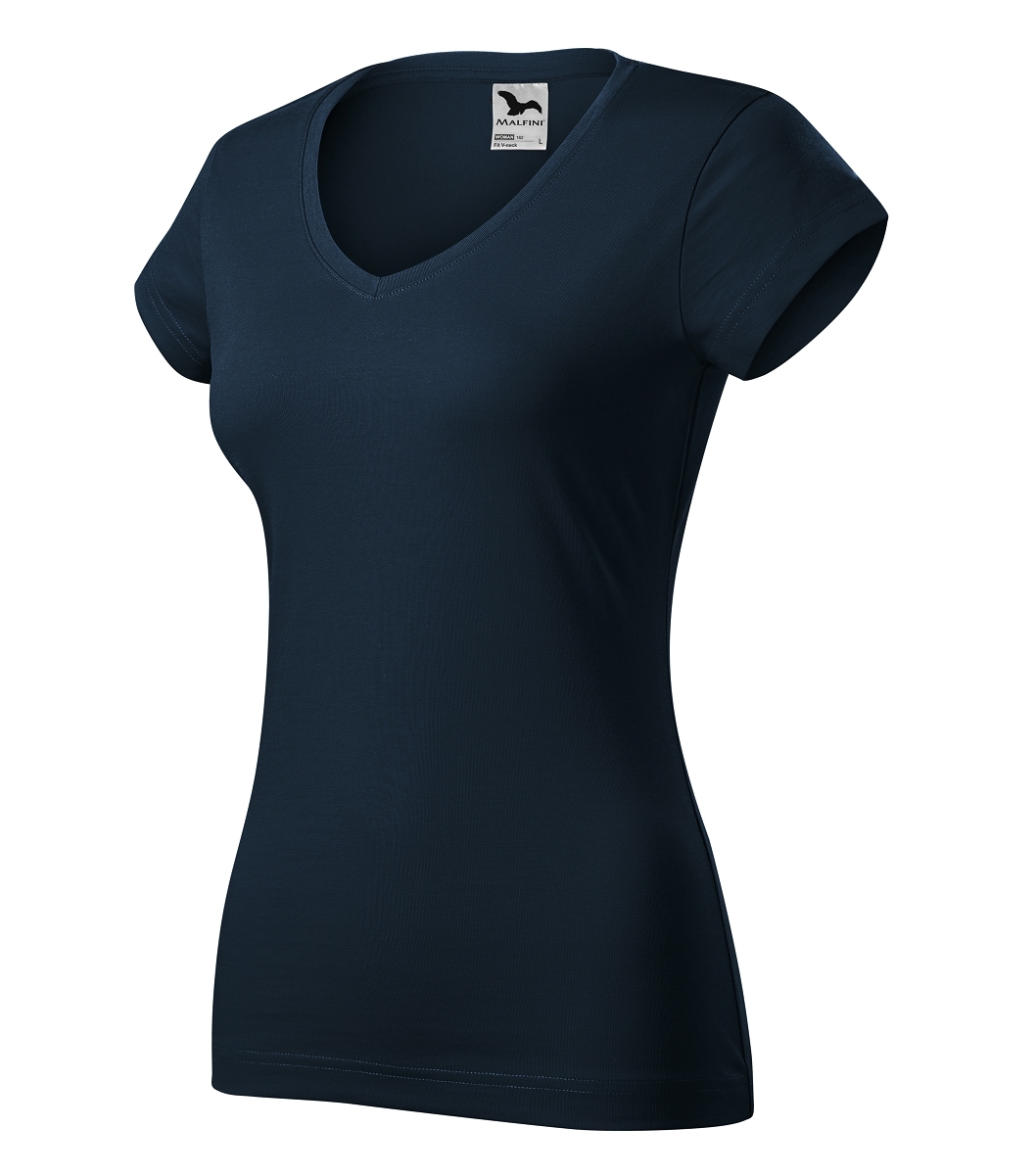 Malfini FIT V-NECK 162 Tričko dámske M, Tmavomodrá