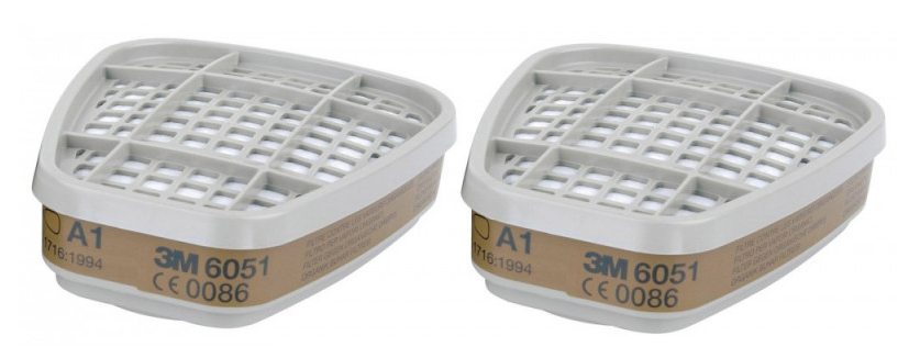 3M 6051 A1 Filtre proti plynom a výparom 2 kusov