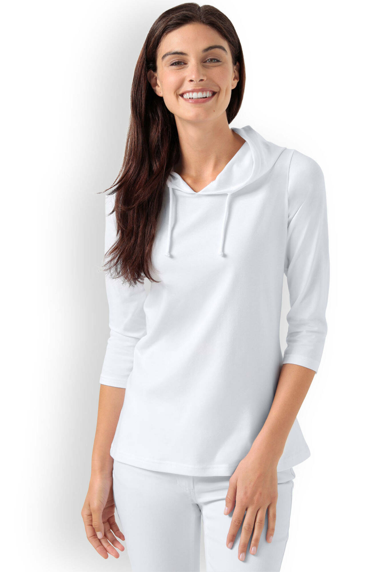 Clinic Dress Tričko dámske s kapucňou Biela, XS