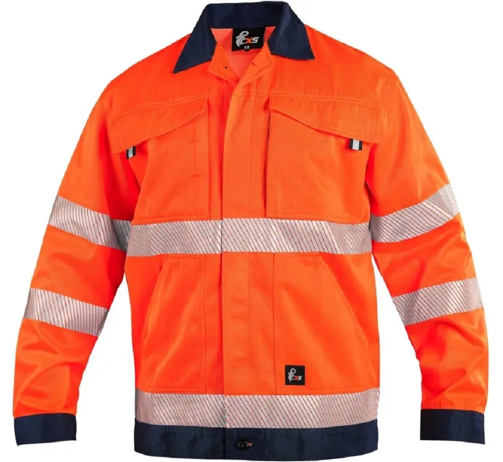 Canis CXS NORWICH Výstražná blúza pánska 62, Reflexná oranžová-Modrá