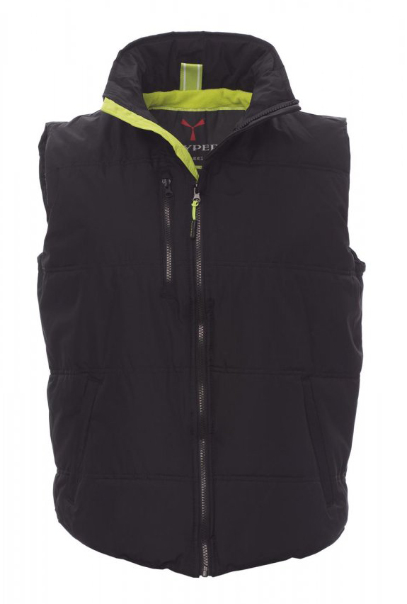 Payper DAYTONA Zateplená vesta L, Black-Acid green