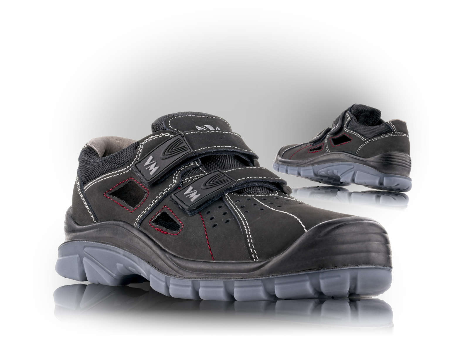 VM Footwear LINCOLN S1P Bezpečnostné sandále Čierna, 36