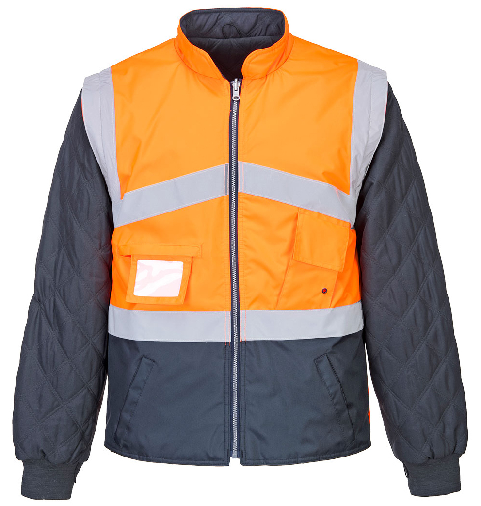 Portwest S769 HI-VIS Reflexná bunda S, Fluorescenčno oranžová-Námornícka modrá