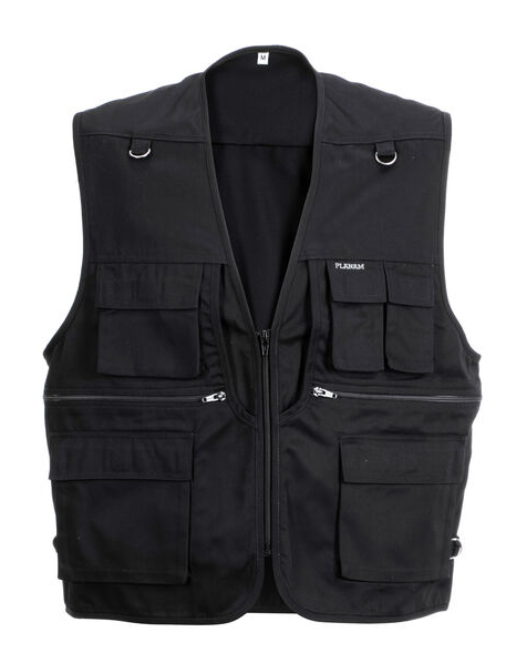 Planam OUTDOOR SUMMER Ľahká vesta Čierna, 3XL