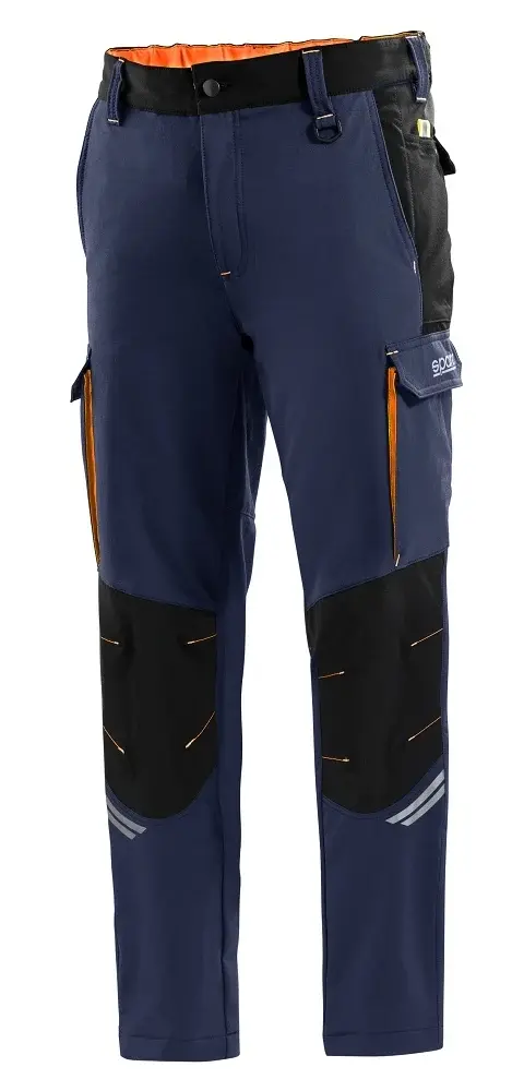 Sparco OREGON TECH TROUSERS Pracovné nohavice XXL, Námornícka modrá-Oranžová