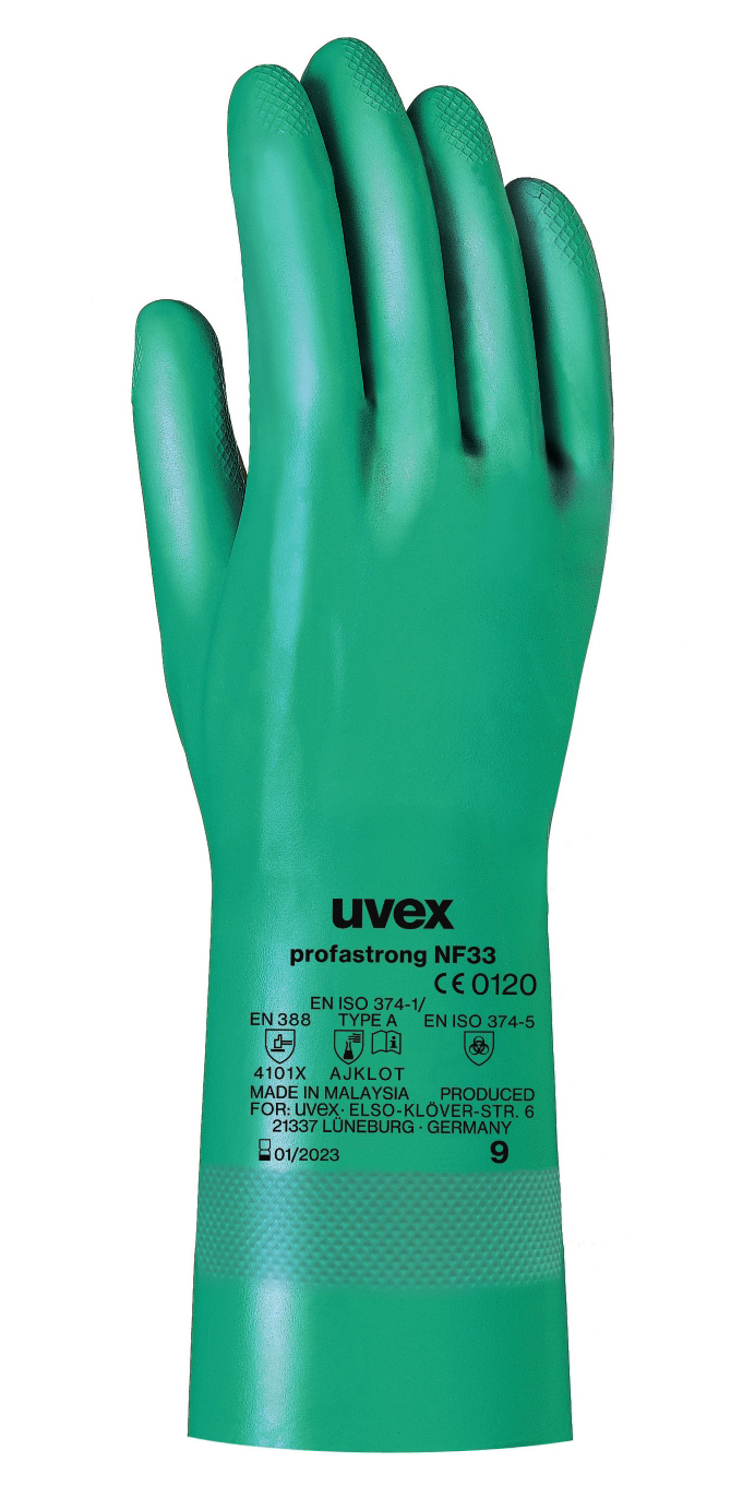 Uvex PROFASTRONG NF33 Rukavice na ochranu proti chemikáliám Zelená, 7