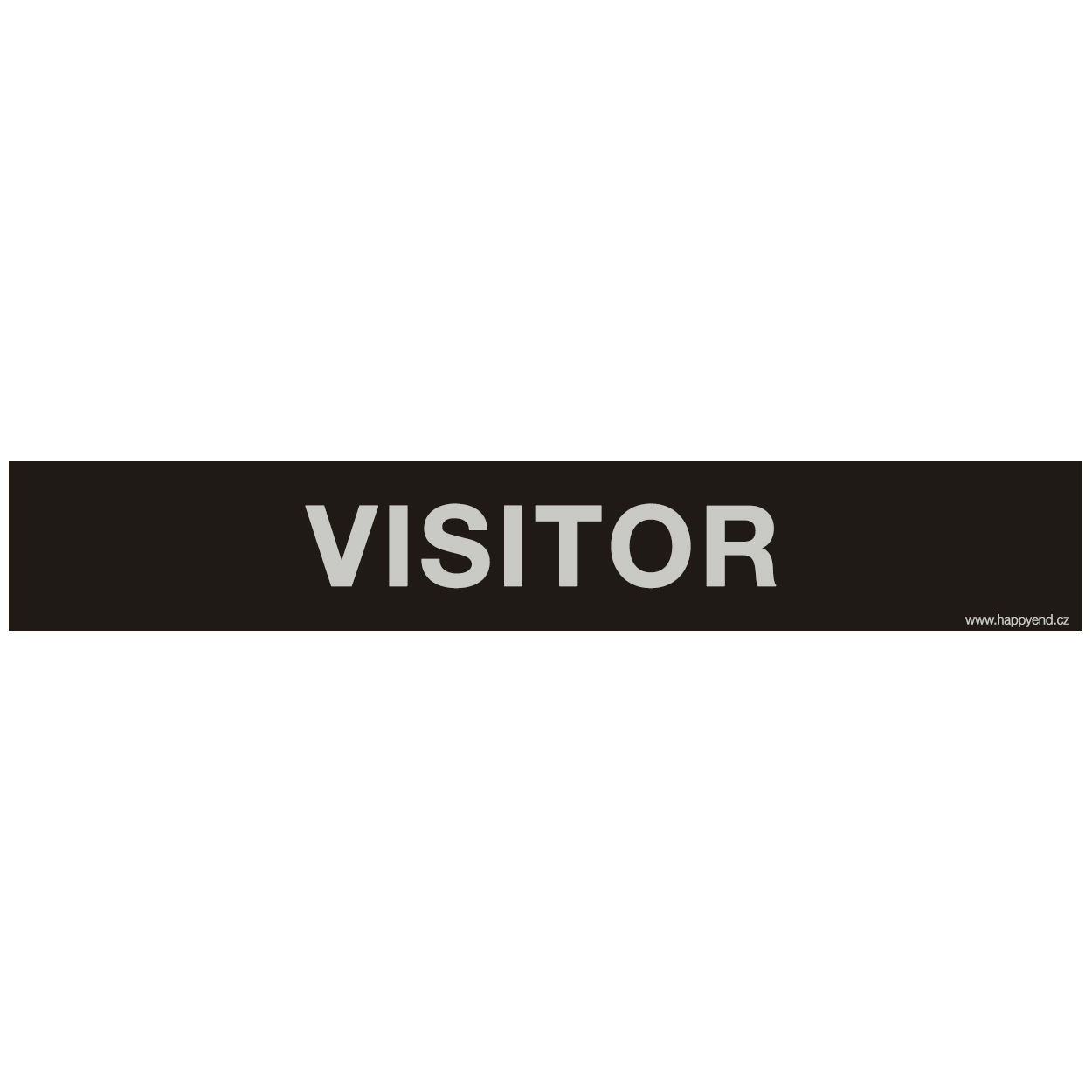 DP PCT03 Tabuľka k parkovaciemu dorazu - VISITOR Čierna-Strieborná