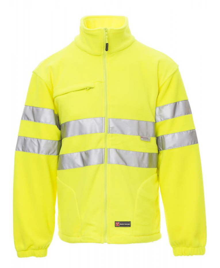 Payper LIGHT Reflexná fleecová bunda S, Fluorescent yellow