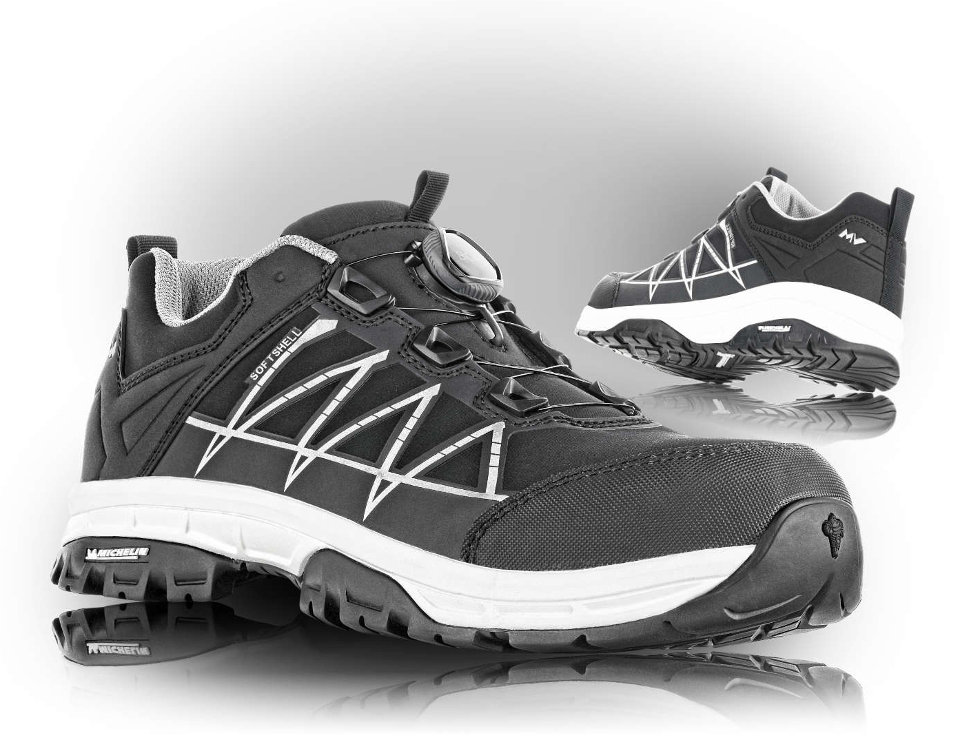 VM Footwear CINCINNATI S1P Bezpečnostná obuv Čierna-Biela, 39