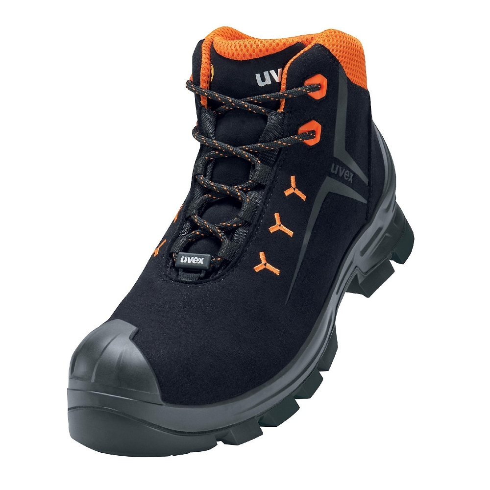 Uvex 6529 S3 HI HRO SRC Bezpečnostná obuv Čierna-Oranžová, 35