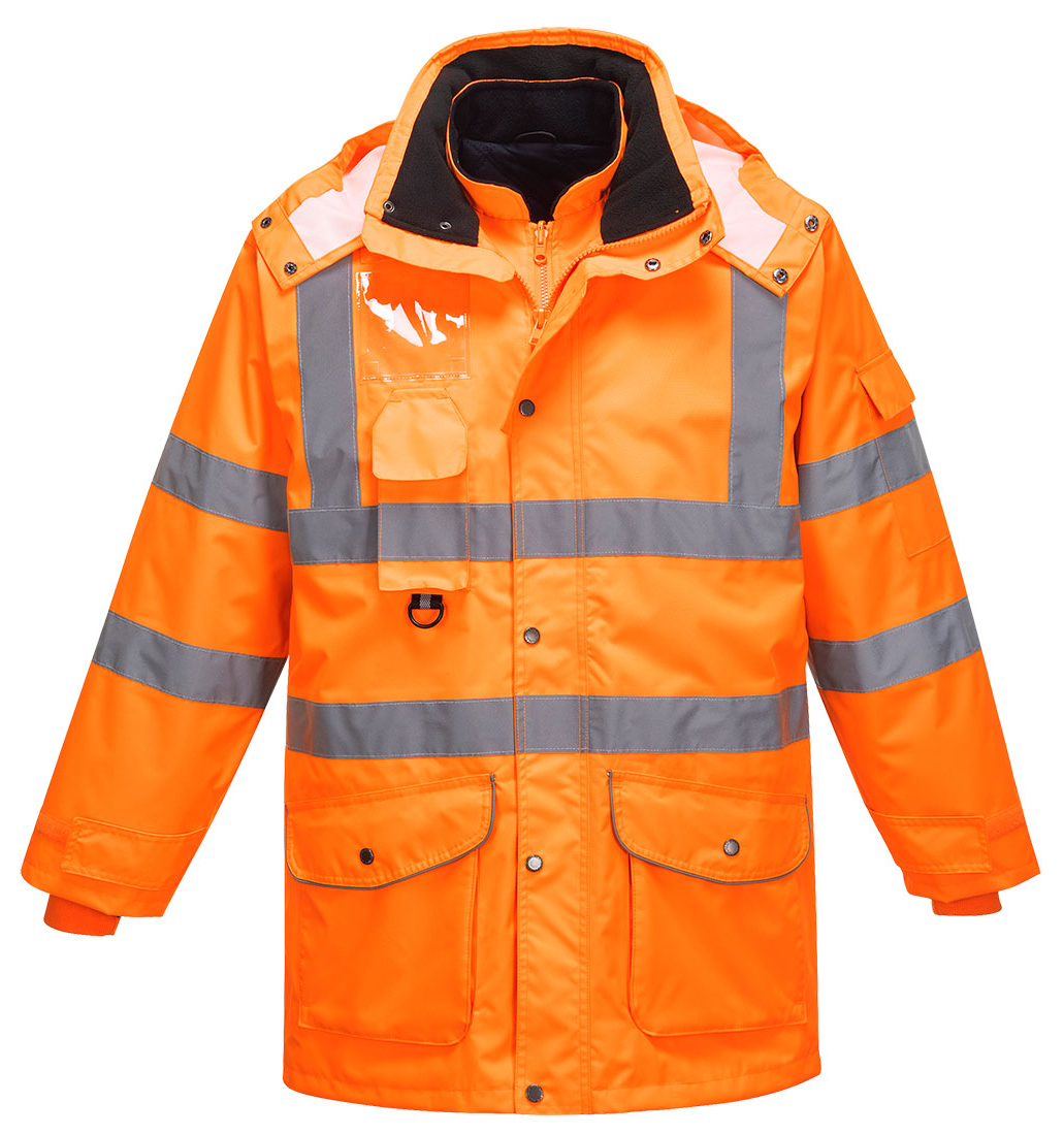 Portwest RT27 HI-VIS TRAFFIC RIS Reflexná bunda 7v1 XS, Fluorescenčno oranžová
