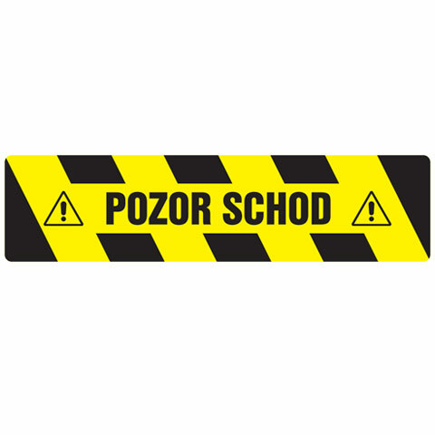 BY C3522 Podlahová značka - Pozor schod Čierna-Žltá