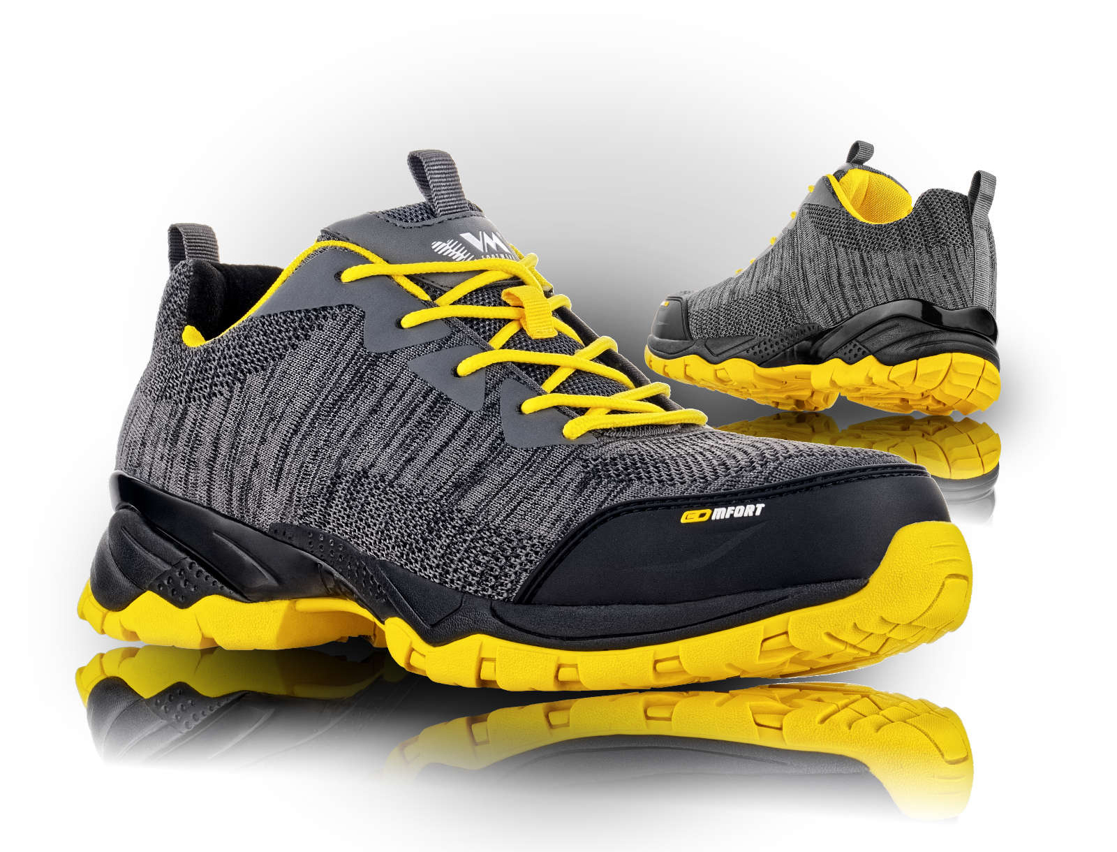 VM Footwear GEORGIA S1P Bezpečnostná obuv Sivá-Žltá, 36