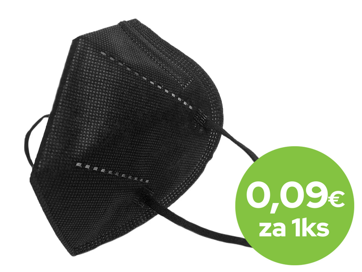 A&ZMED Respirátor FFP2 čierny - balenie 10 kusov 10 kusov, Čierna