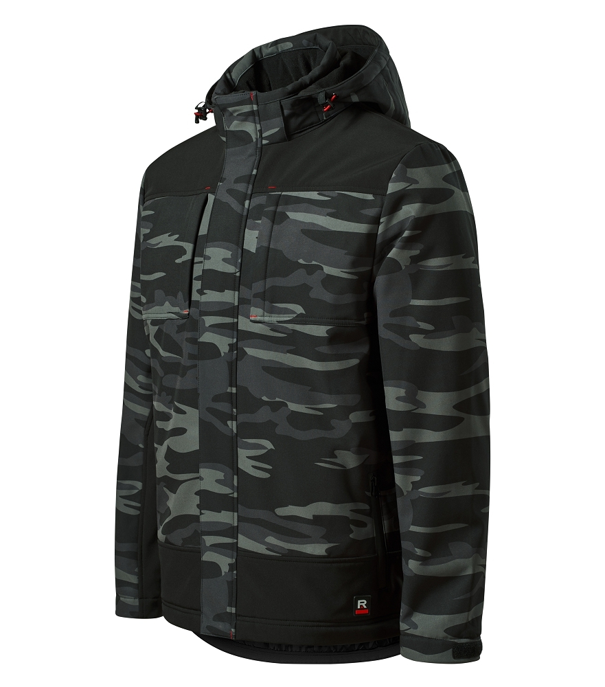 Rimeck VERTEX CAMO W56 Zimná softshellová bunda pánska M, Camouflage dark gray