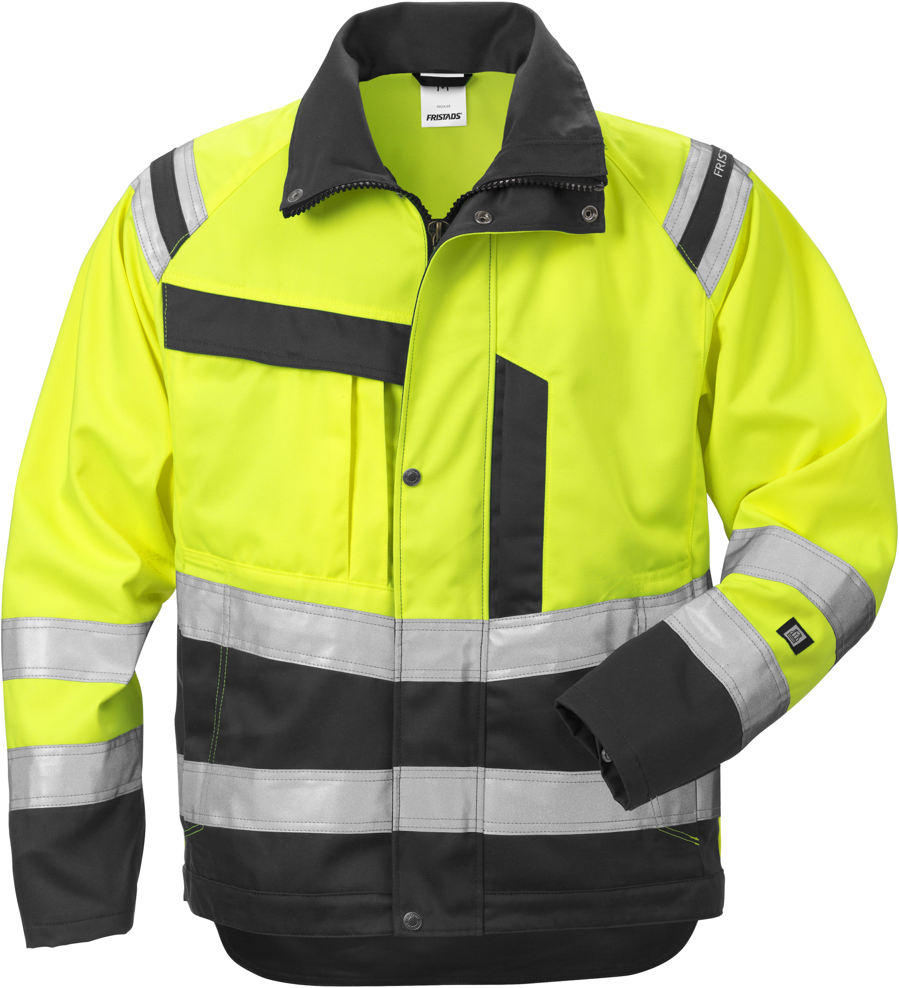 Fristads Dámska výstražná bunda 4129 PLU 3XL, Výstražná žltá-Čierna