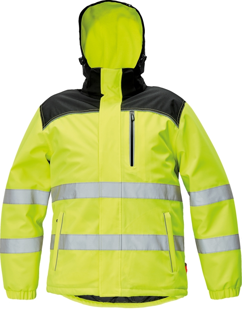 Cerva KNOXFIELD HI-VIS Reflexná zimná bunda XS, Fluorescenčno žltá