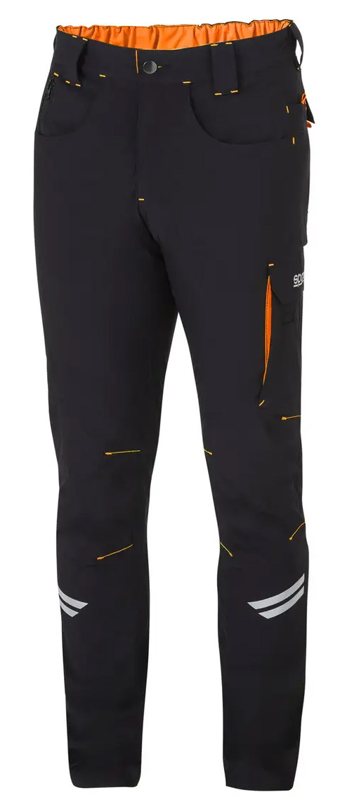 Sparco KANSAS TECH LIGHT TROUSERS Pracovné nohavice XS, Čierna-Oranžová