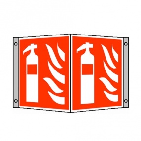 BZ PG752 Tabuľka uhlová hasiaci prístroj - plast 15x15 cm Červená-Biela