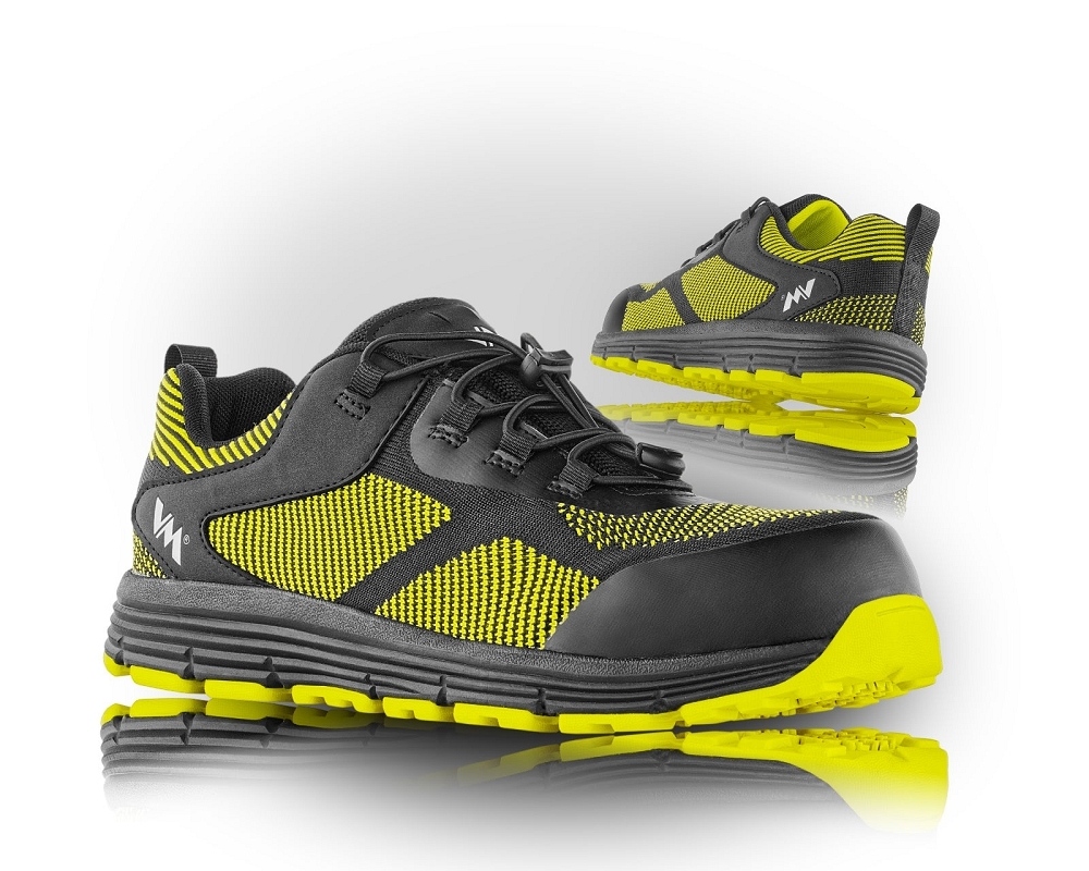 VM Footwear PANAMA S1P Bezpečnostná obuv Čierna-Žltá, 39
