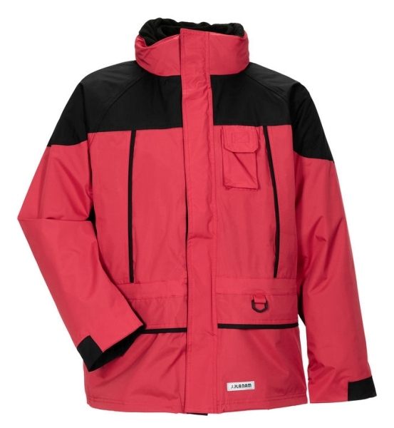 Planam OUTDOOR TWISTER Zimná bunda XS, Červená-Čierna