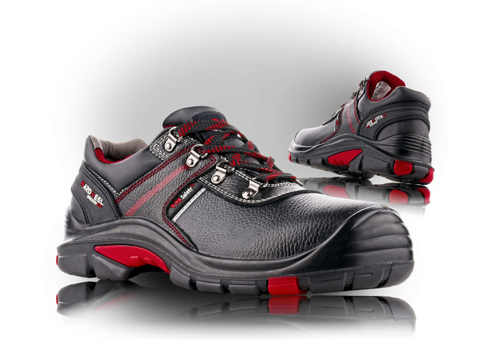 VM Footwear COVENTRY S1 Bezpečnostná obuv Čierna-Červená, 36