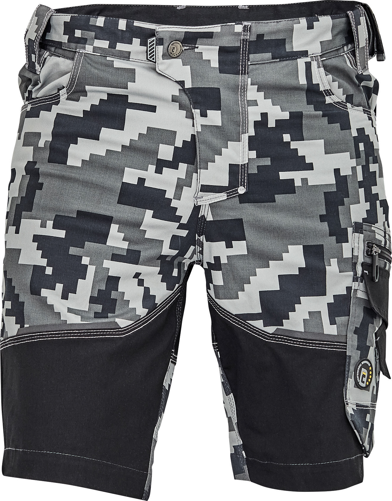 Cerva NEURUM CAMOUFLAGE Šortky 46, Antracitová-Čierna