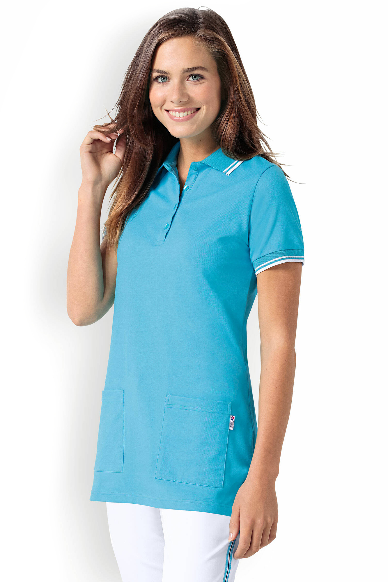 Clinic Dress Polokošeľa dámska 34/36, Tyrkysová