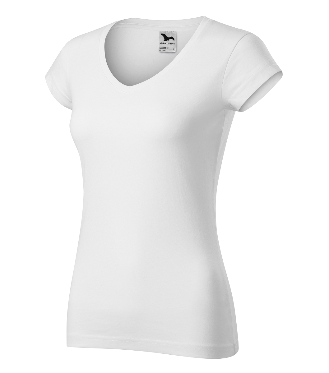Malfini FIT V-NECK 162 Tričko dámske Biela, XS