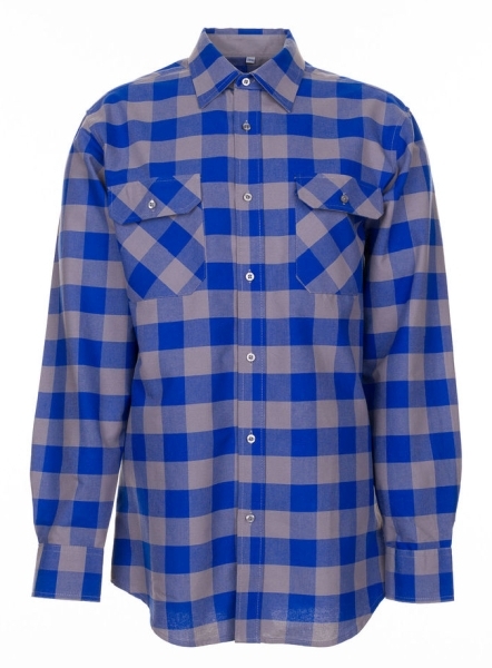 Planam SHIRTS SQUAREHEMD Košeľa 37/38, Kráľovská modrá-Zinková