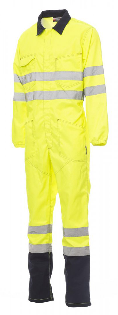 Payper SHIP Reflexná kombinéza S, Fluorescent yellow-Navy blue