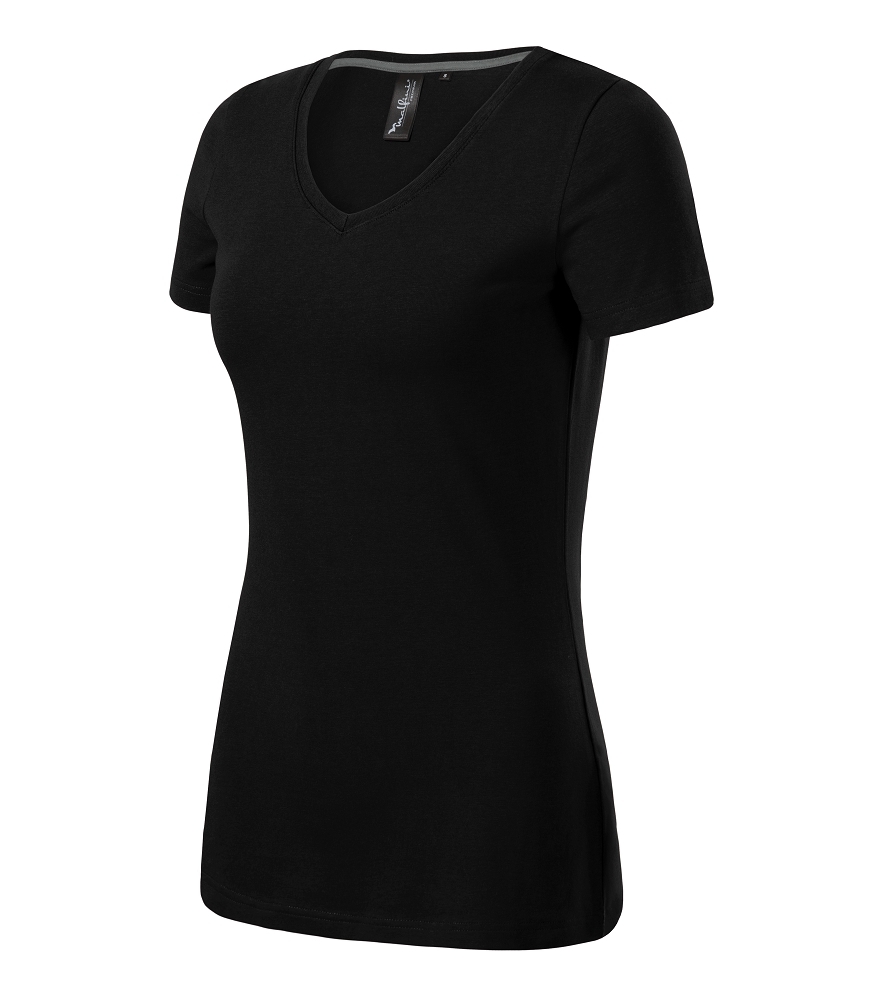 Malfini Premium ACTION V-NECK 701 Tričko dámske S, Čierna