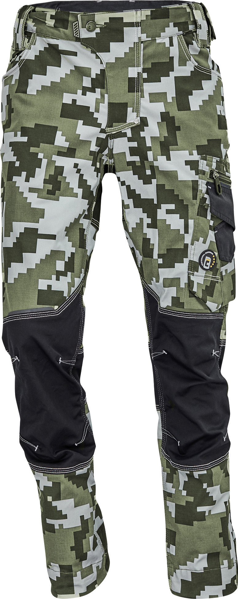 Cerva NEURUM CAMOUFLAGE Nohavice do pása 56, Tmavá olivová-Čierna
