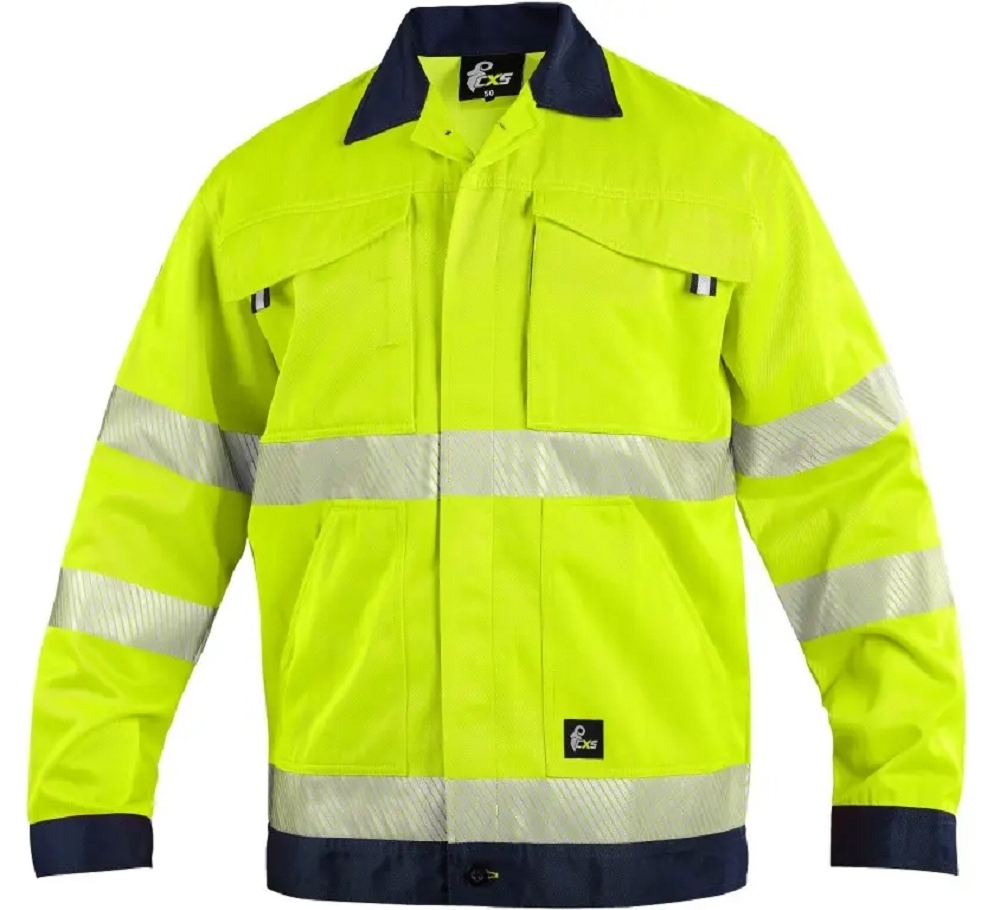 Canis CXS NORWICH Výstražná blúza pánska 62, Reflexná žltá-Modrá