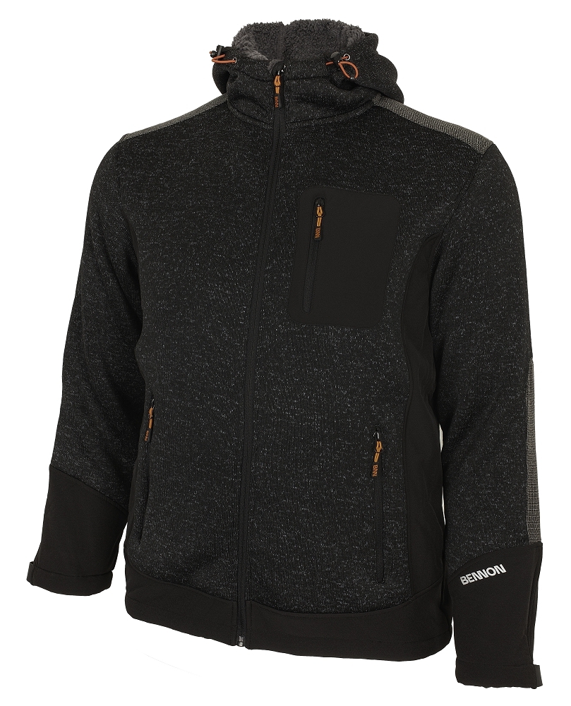 Bennon NORTOS SWEATSHIRT Voľnočasová mikina S, Šedá-Čierna