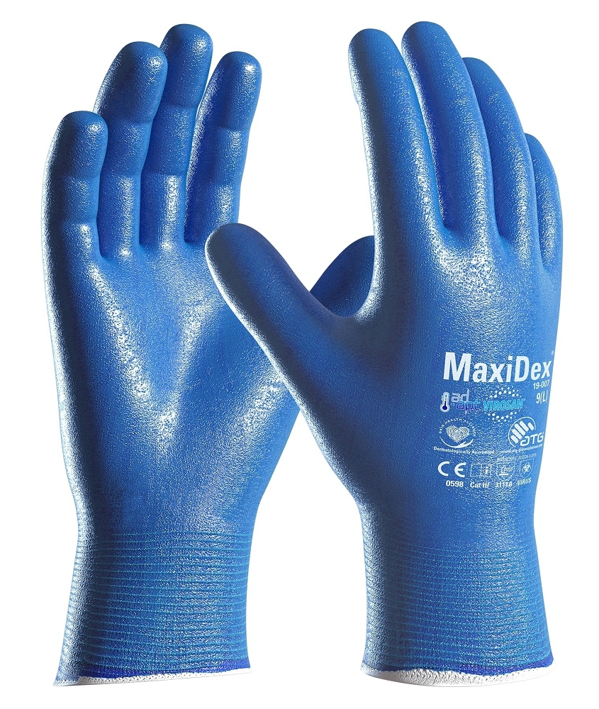 ATG 19-007 MAXIDEX Pracovné rukavice Modrá, 6