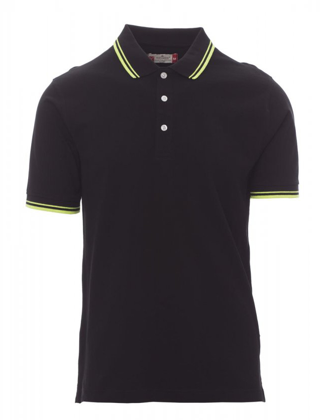 Payper SKIPPER Polokošeľa pánska S, Black-Neon yellow