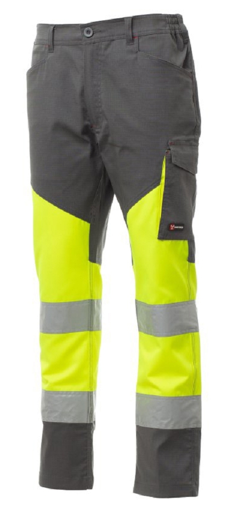 Payper WORKING SUMMER Reflexné nohavice XXS, Fluorescent yellow-Smoke
