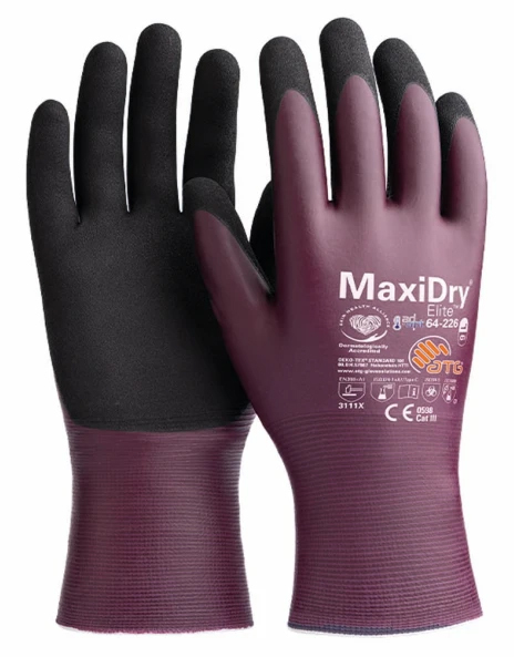 E-shop ATG 64-226 MAXIDRY ELITE Pracovné rukavice 10, Fialová-Čierna