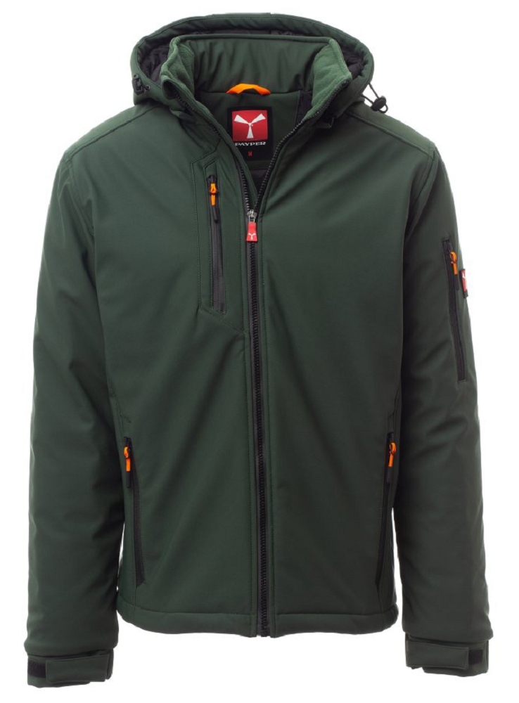 Payper CREEK PAD Softshellová bunda zateplená 5XL, Forest green-Black