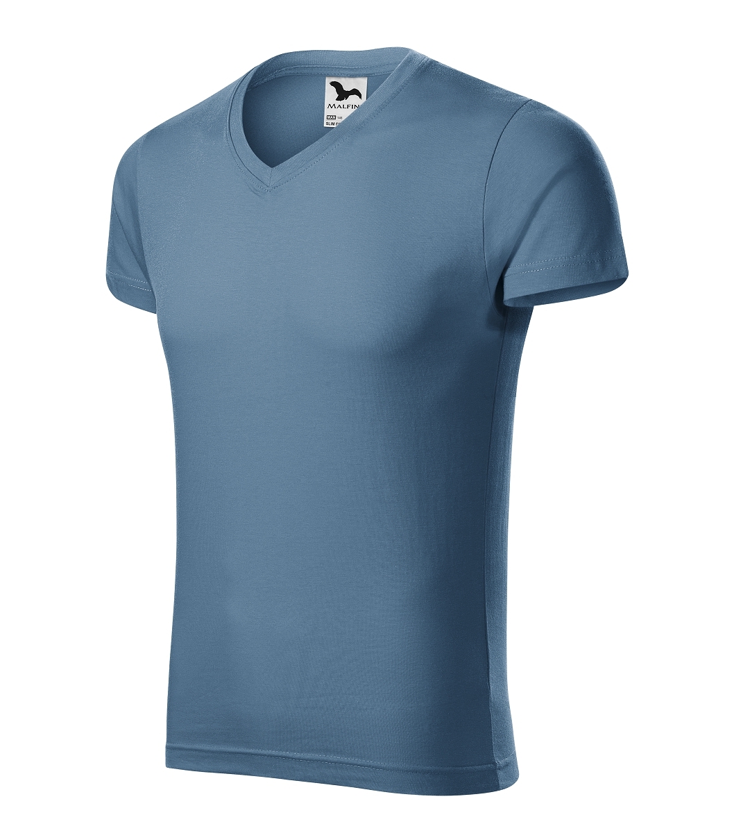 Malfini SLIM FIT V-NECK 146 Tričko pánske S, Denim