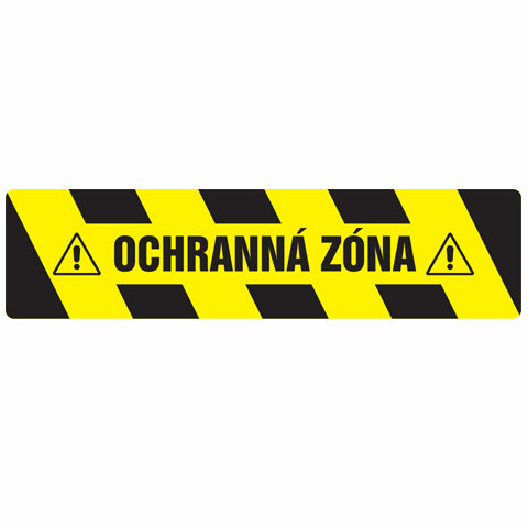 BY C3523 Podlahová značka - Ochranná zóna Čierna-Žltá