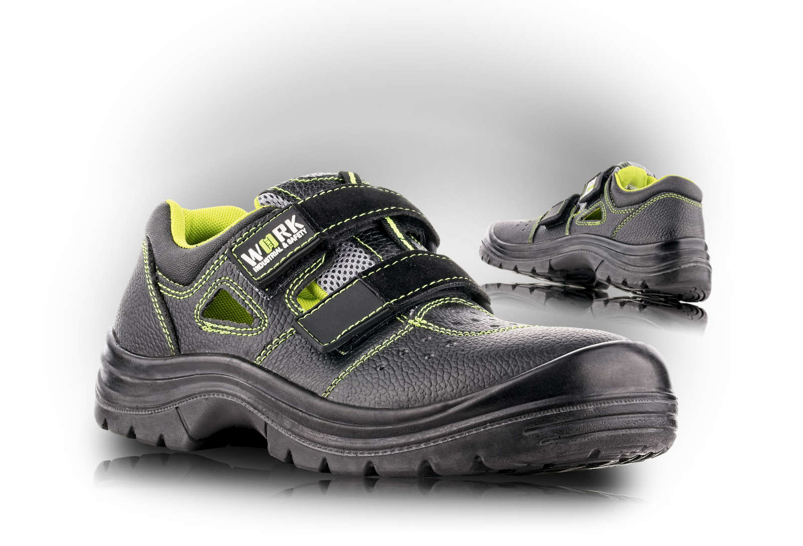 VM Footwear UPPSALA S1 Bezpečnostné sandále Čierna-Zelená, 36