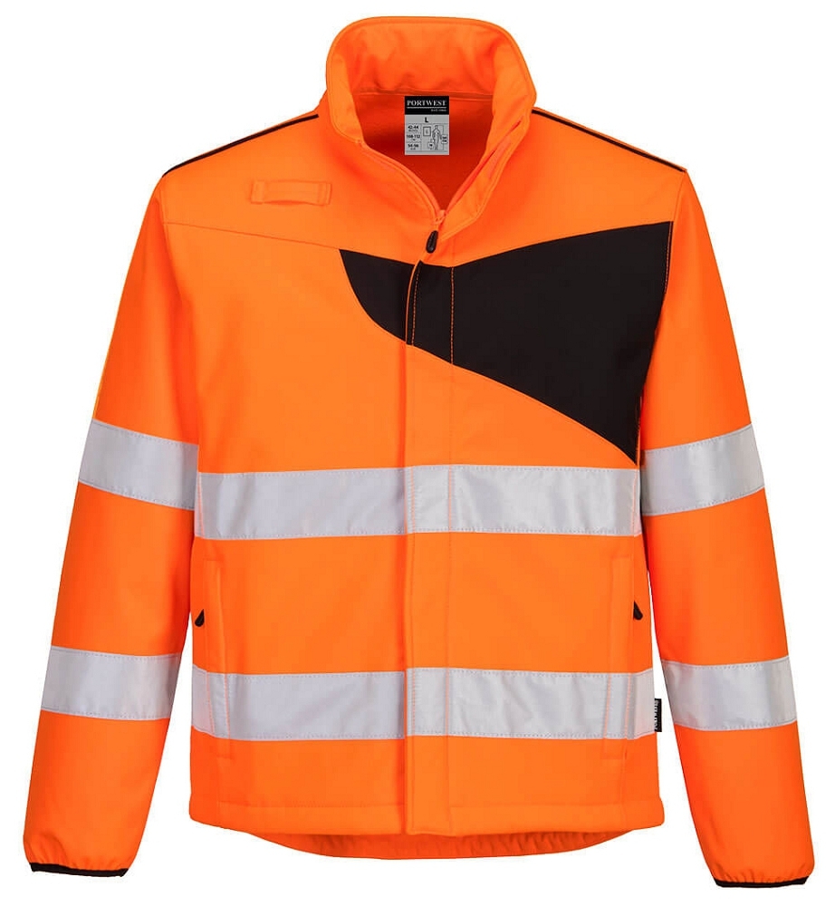 Portwest PW275 Reflexná softshellová bunda PW2 S, Reflexná oranžová-Čierna