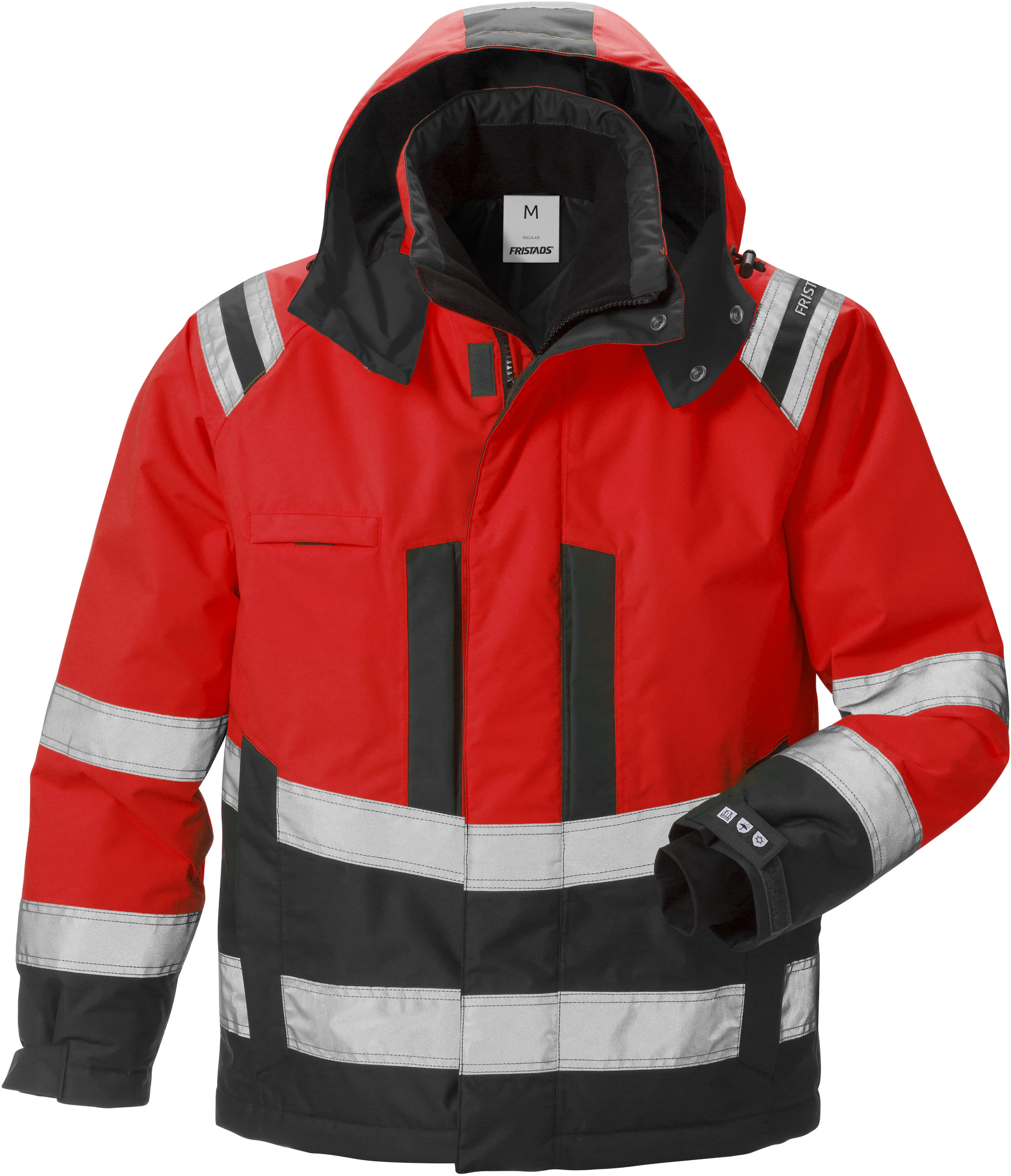 Fristads Výstražná Airtech zimná bunda 4035 GTT XXL, Fluorescenčná červená-Čierna
