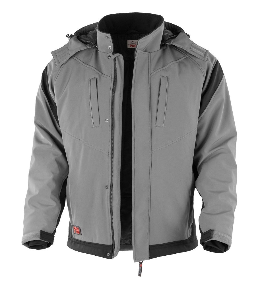Qualitex 2010 Zimná softshellová bunda Šedá-Čierna, 5XL