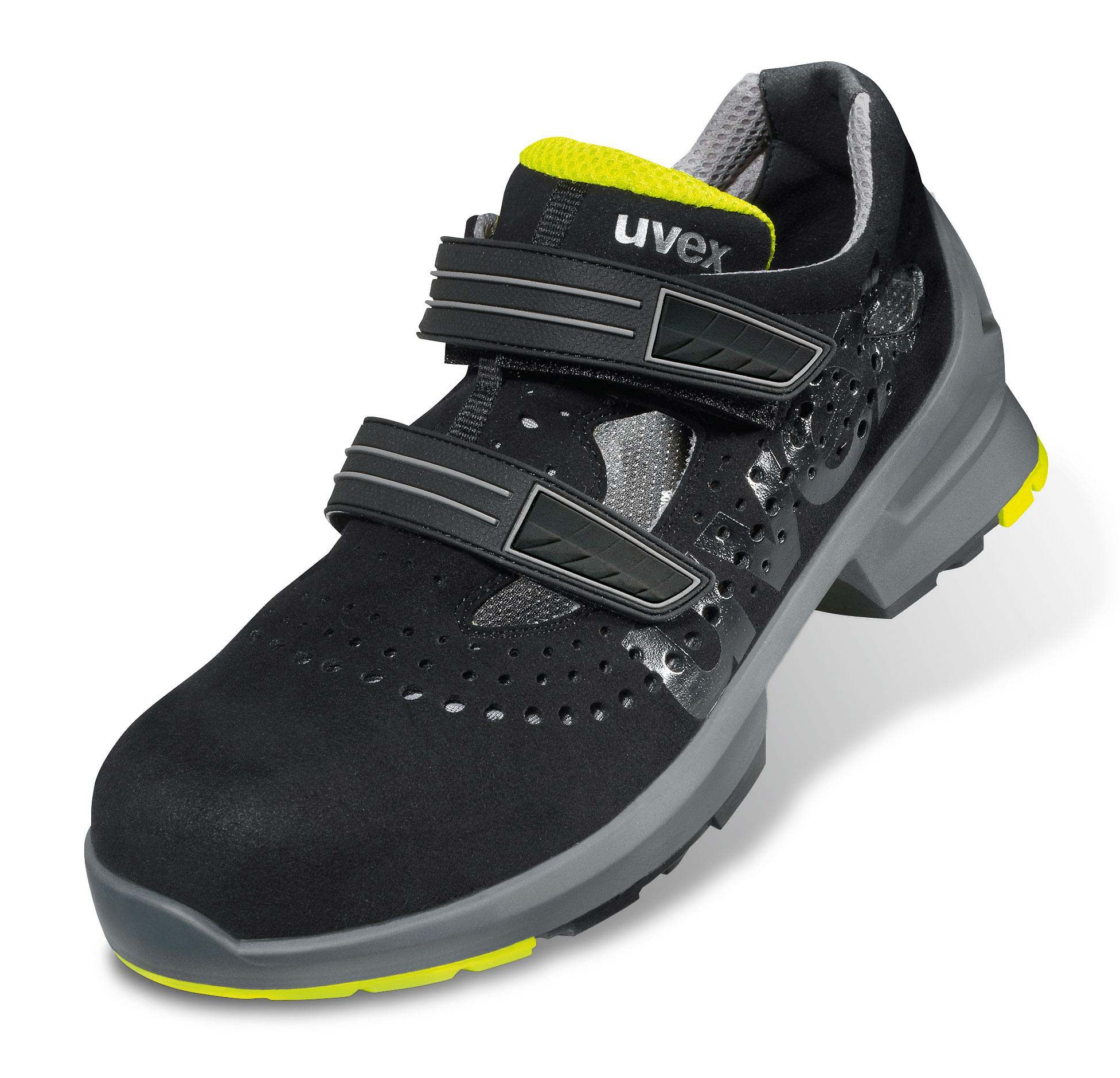 Uvex 8542 S1 SRC Bezpečnostné sandále Čierna-Žltá, 35
