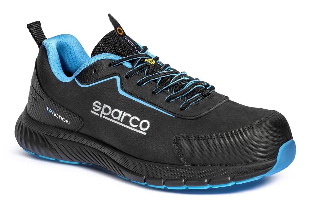 Sparco TRACTION TAKUMA ESD S3S SR FO HRO SC Bezpečnostná obuv Čierna-Modrá, 36